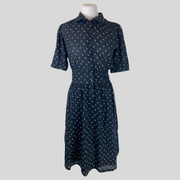 Ba&sh black print short sleeve dress size UK8/US4