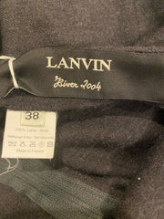 Lanvin grey 100% wool skirt size UK10/US6