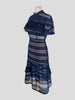 Self Portrait blue lace short sleeve dress size UK10/US6