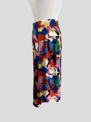 Ba&sh multicoloured asymmetric midi skirt size UK10/US6