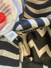 Stella McCartney black & white 100% silk short sleeve dress size UK10/US6