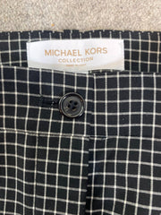 Michael Kors black & white fleece wool blend cropped trousers size UK6/US2