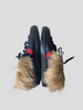 Gucci Ace fur black lace- up sneakers size UK4/US6