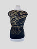 Roberto Cavalli brown drape short sleeve top size UK10/US6