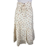 Sea New York cream floral print 100% cotton midi skirt size UK8/US4