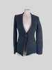 Emporio Armani grey virgin wool blend long sleeve jacket size UK8/US4