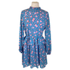 Stine Goya blue & pink print long sleeve dress size UK8/US4