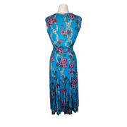 Sandro blue floral print sleeveless dress size UK10/US6