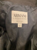 Armani Collezioni black & silver cotton blend A- line coat size UK10/US6