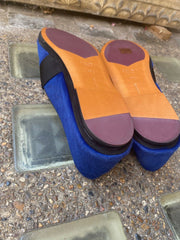 Celine blue pony hair flat shoes size UK6.5/US8.5