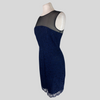 Diane Von Furstenberg navy & black lace sleeveless dress size UK12/US8