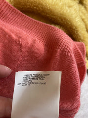 Dsquered2 pink 100% wool short sleeve jumper size UK12/US8
