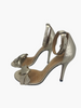 Isabel Marant gold leather open toe heels size UK4/US6