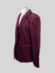 Frame burgundy velvet cotton blend jacket size UK14/US10