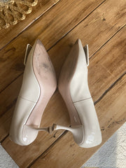 Roger Vivier cream patent leather heels size UK7/US9