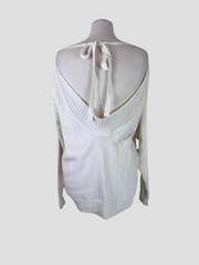 Chloe cream wool & cashmere off shoulder jumper size UK8/US4