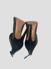 Aquazurra black lace suede heels size UK6/US8
