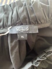 Rails black cotton blend long sleeve shirt size UK14/US10