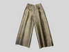 Osman gold silk blend wide cropped trousers size UK8/US4