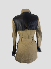 Rebecca Minkoff brown 100% cotton belted coat size UK10/US6