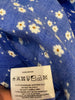Faithfull The Brand blue & white 100% rayon long short sleeve dress size UK12/US