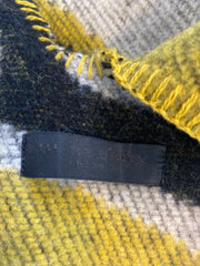 Burberry Prorsum yellow & black wool & cashmere poncho One size