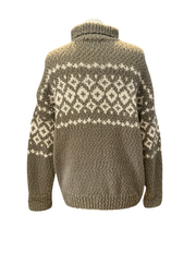 Vince khaki & cream wool & cashmere blend jumper size UK6/US2