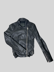 All Saints black 100% leather jacket size UK4/US0