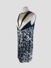 Prada beige & black print sleeveless dress size UK10/US6