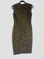 Lanvin gold evening sleeveless dress size UK10/US6