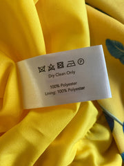 Borgo De Nor yellow & blue print midi dress size UK6/US2