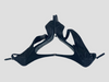 Giuseppe Zanotti x Balmain black satin & suede heels size UK6.5/US8.5