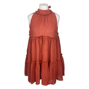 Lisa Maria Fernandez orange linen blend sleeveless dress size UK4/US0