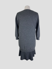 Brunello Cucinelli grey 2- pieces cashmere dress size UK10/US6