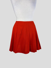 Shanghai Tang red 100% wool A- line skirt size UK8/US4