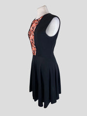 Gambattista Valli black & orange sleeveless dress size UK8/US4