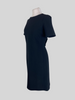 Prada black short sleeve 100% virgin wool dress size UK12/US8
