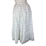 Love Shack Fancy white print 100% cotton skirt size UK6/US2