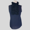 Tory Burch navy 100% silk sleeveless top size UK8/US4