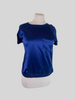 Pure Collection navy cotton & wool short sleeve top size UK8/US4