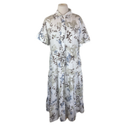 Erdem tropical bloom print Helena 100% cotton dress size UK12/US8