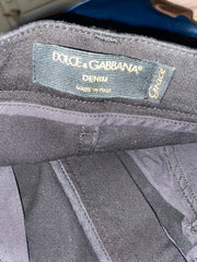 Dolce & Gabbana brown & black spotted cotton blend slim jeans size UK8/US4