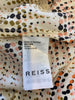 Reiss cream print long sleeve blouse size UK8/US4
