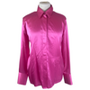 DMN pink silk blend long sleeve blouse size UK12/US8