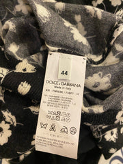 Dolce & Gabbana black & white cashmere & silk top size UK12/US8