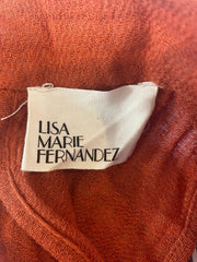 Lisa Maria Fernandez orange linen blend sleeveless dress size UK4/US0