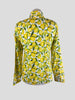 Michael Kors white & yellow lemon print  100% cotton shirt size UK12/US8