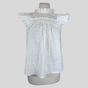 Sea New York white cotton blend short sleeve top size UK6/US2