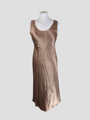 Max Mara Leisure gold metallic sleeveless dress size UK10/US6