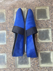 Celine blue pony hair flat shoes size UK6.5/US8.5